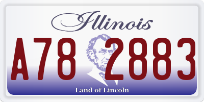 IL license plate A782883