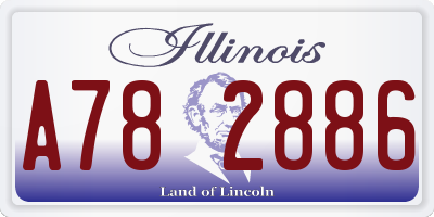 IL license plate A782886