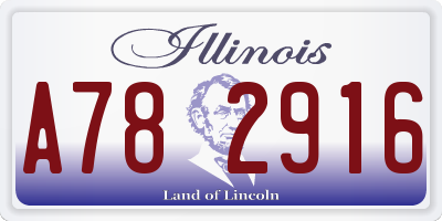 IL license plate A782916