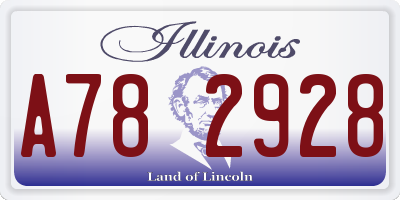 IL license plate A782928