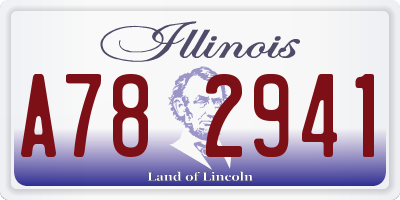 IL license plate A782941