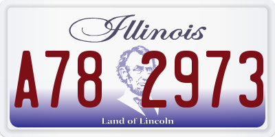 IL license plate A782973
