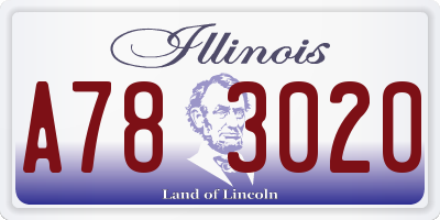 IL license plate A783020