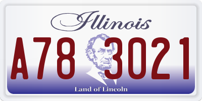 IL license plate A783021