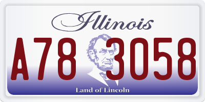 IL license plate A783058