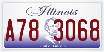 IL license plate A783068