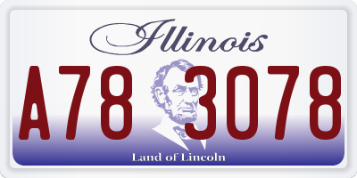 IL license plate A783078