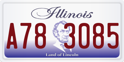 IL license plate A783085