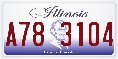 IL license plate A783104