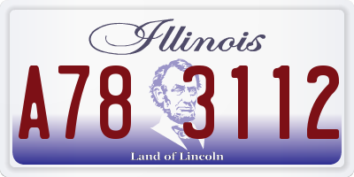 IL license plate A783112