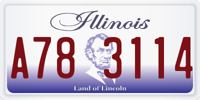 IL license plate A783114