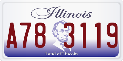 IL license plate A783119