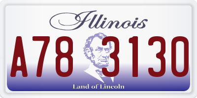 IL license plate A783130