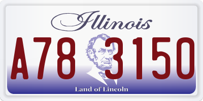 IL license plate A783150