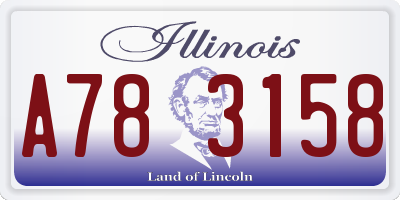 IL license plate A783158