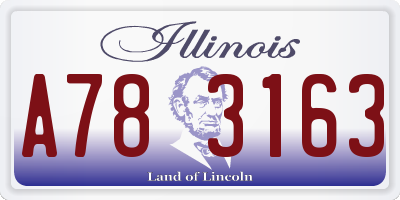 IL license plate A783163