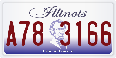 IL license plate A783166
