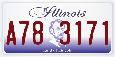 IL license plate A783171