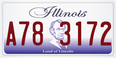 IL license plate A783172