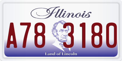 IL license plate A783180