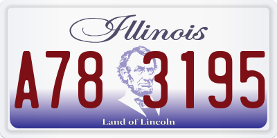 IL license plate A783195