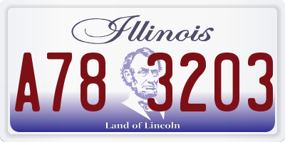 IL license plate A783203