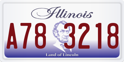 IL license plate A783218