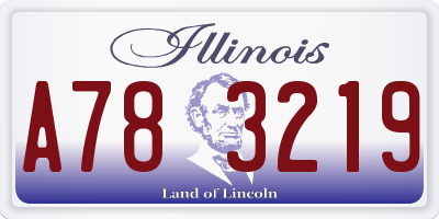 IL license plate A783219
