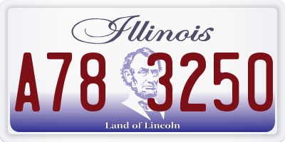 IL license plate A783250