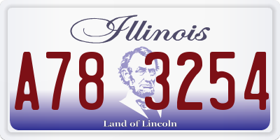 IL license plate A783254
