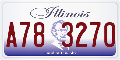 IL license plate A783270