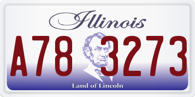 IL license plate A783273