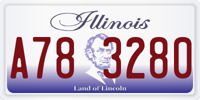 IL license plate A783280