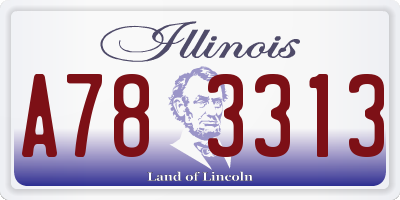 IL license plate A783313