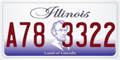 IL license plate A783322