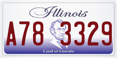 IL license plate A783329
