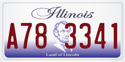 IL license plate A783341