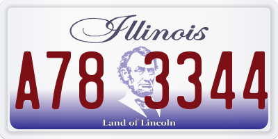 IL license plate A783344