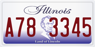 IL license plate A783345