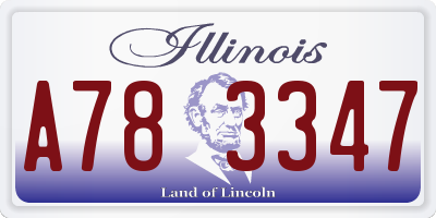 IL license plate A783347