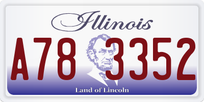 IL license plate A783352