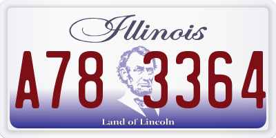 IL license plate A783364
