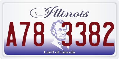 IL license plate A783382