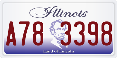 IL license plate A783398