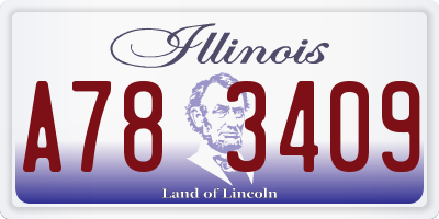 IL license plate A783409