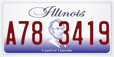 IL license plate A783419