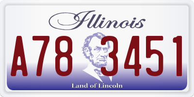 IL license plate A783451