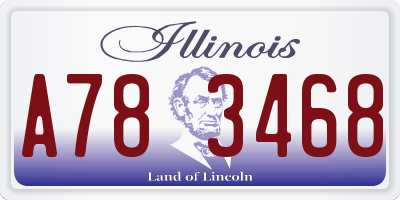 IL license plate A783468