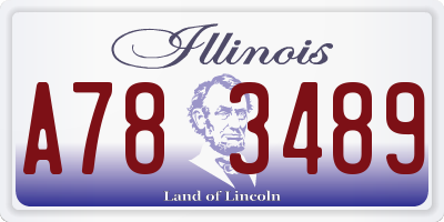 IL license plate A783489