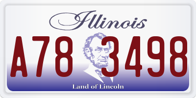 IL license plate A783498